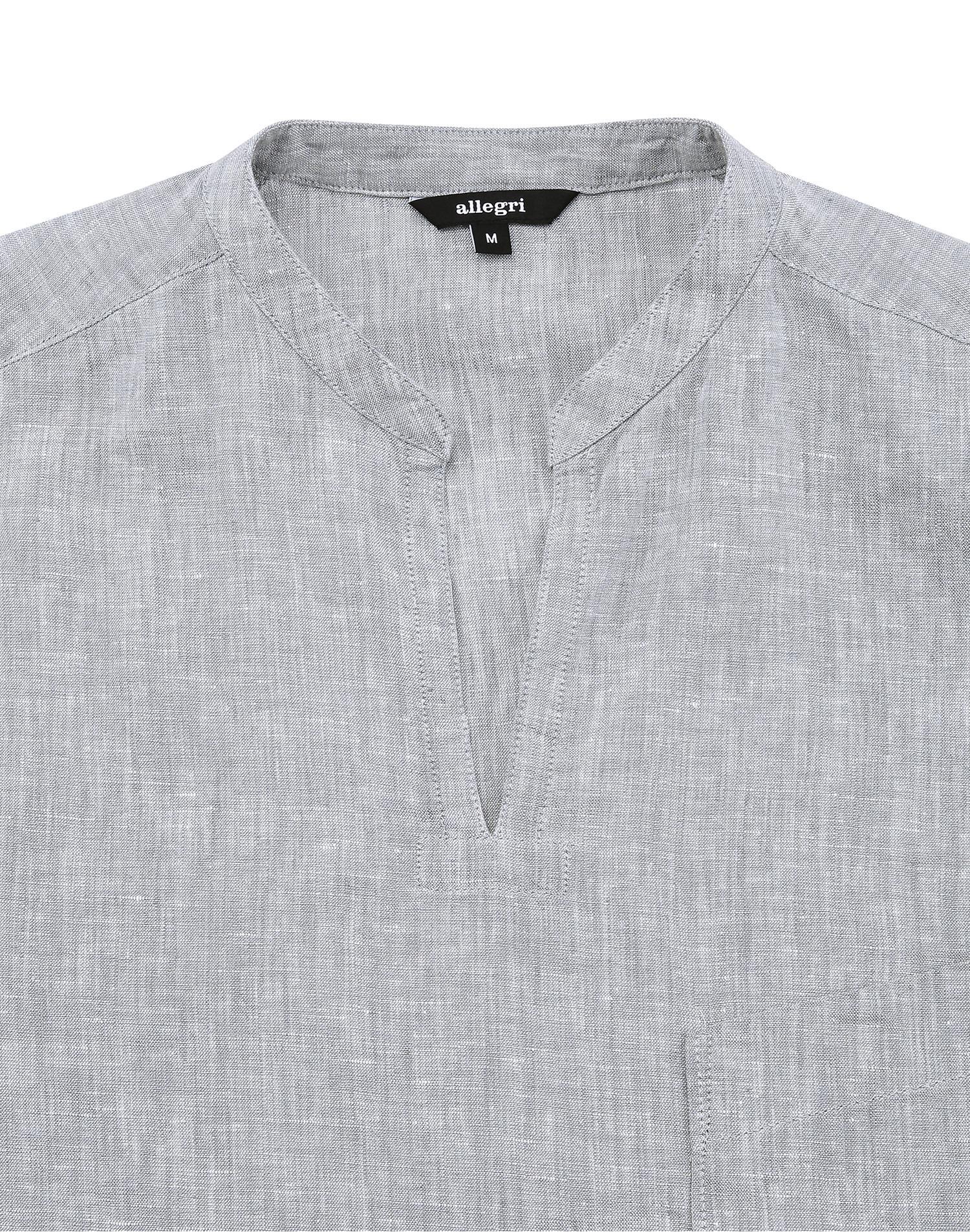 allegri_浅灰色 亚麻 衬衫