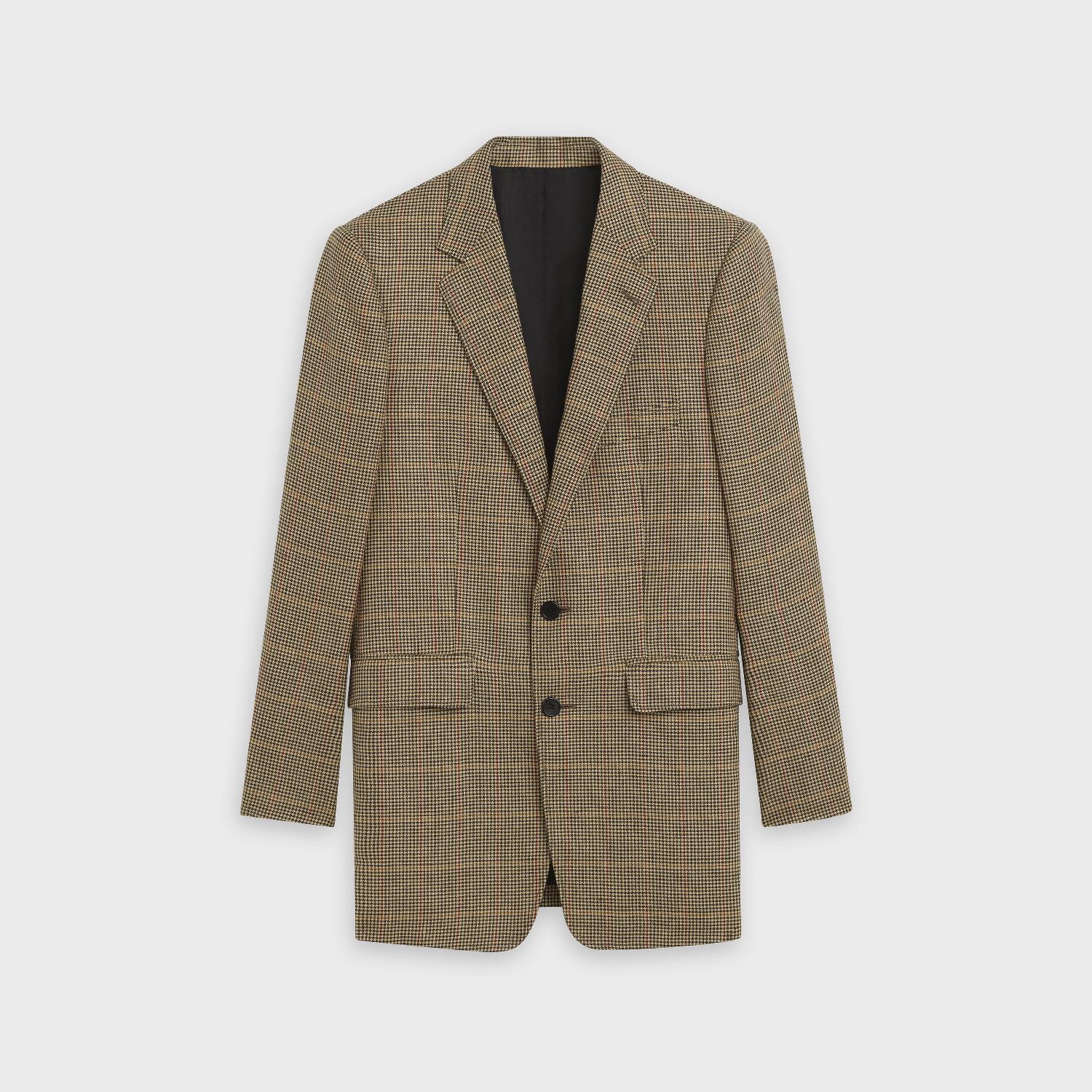 celine 20春夏男士威尔士亲王格纹经典外套 2v902025i.