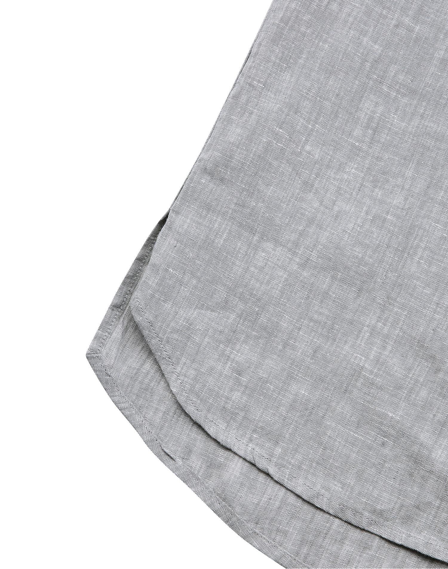 allegri_浅灰色 亚麻 衬衫