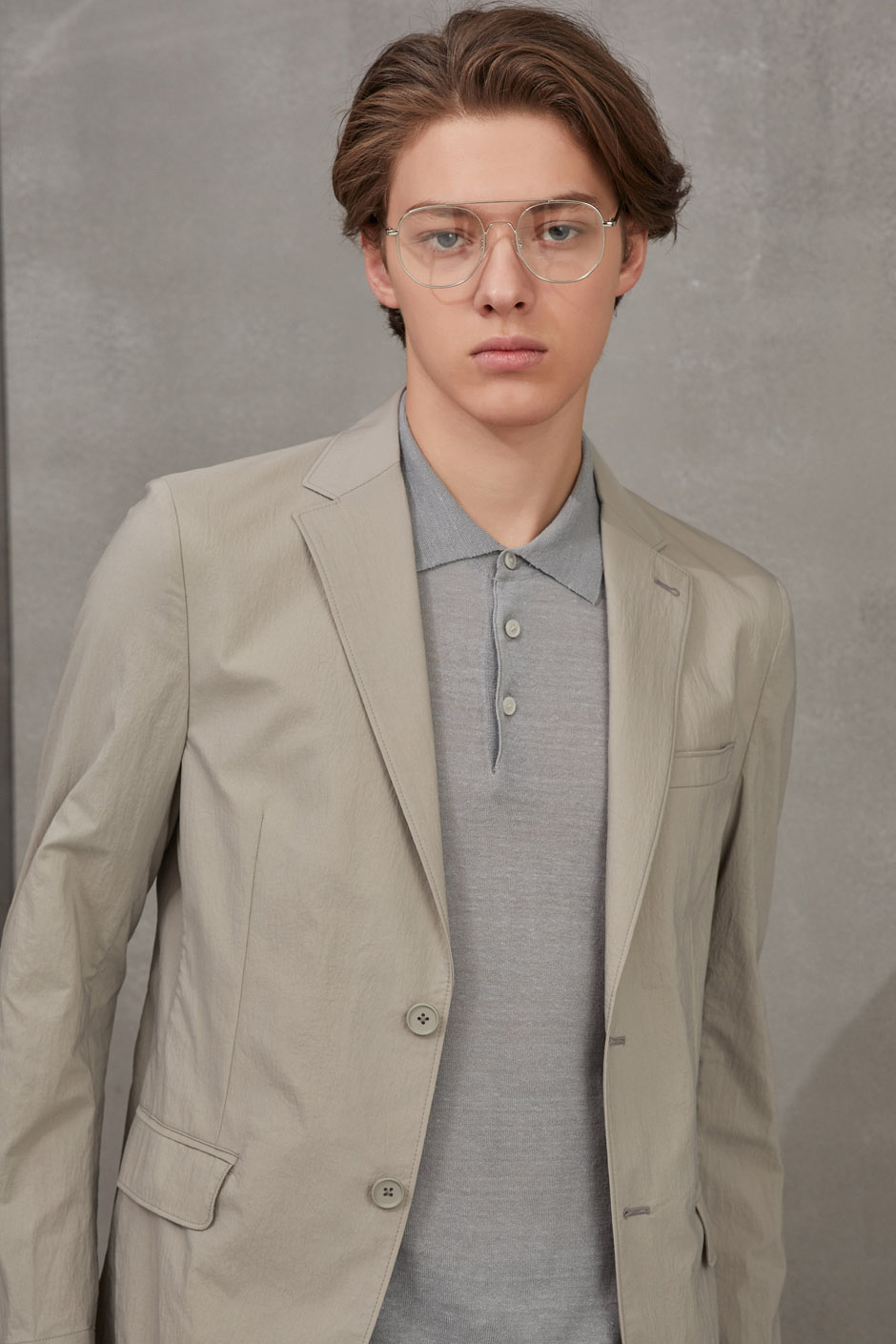 allegri_《airflex crease》系列 米色 西装外套