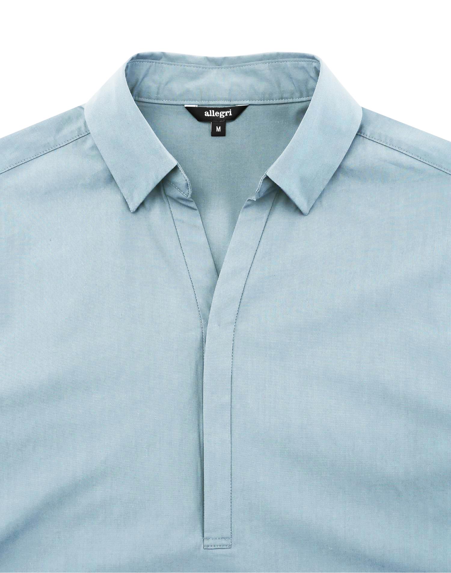 allegri_《airflex系列》 浅蓝色 开领式 套头衬衫