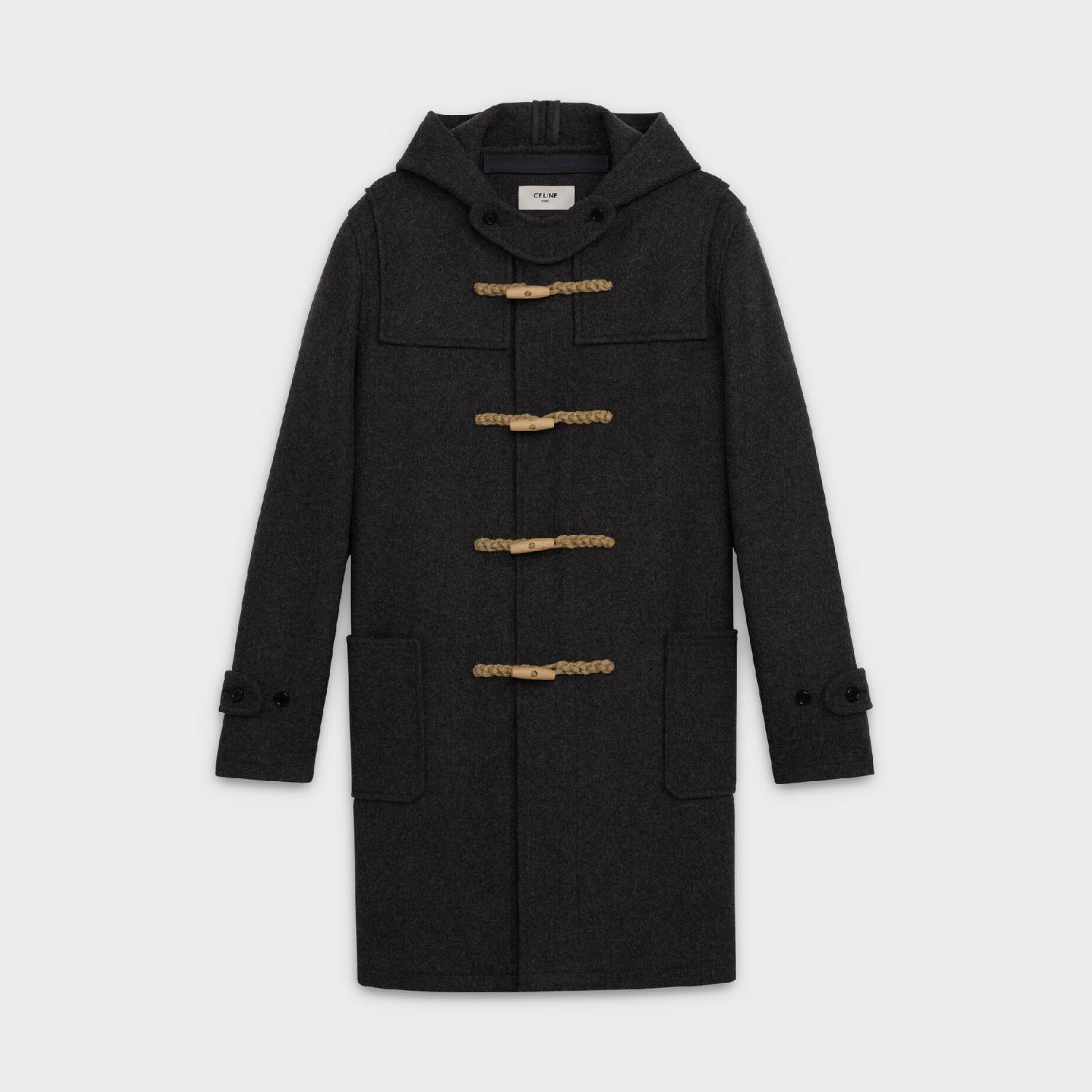 celine 20春夏男士羊毛连帽大衣 2m280754e.09me 一周左右发货