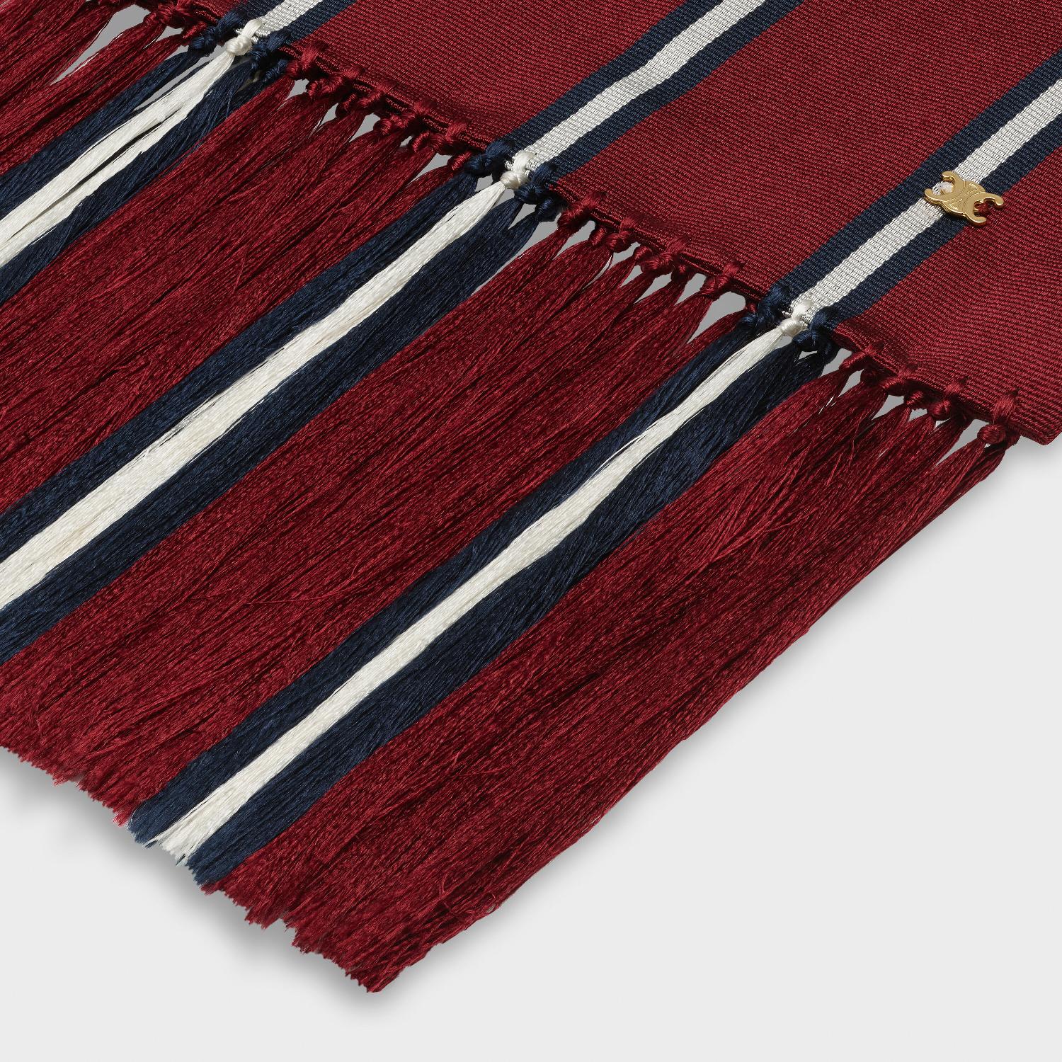 celine 20春夏男士条纹真丝围巾 2aw12874i.28mr 一周左右发货