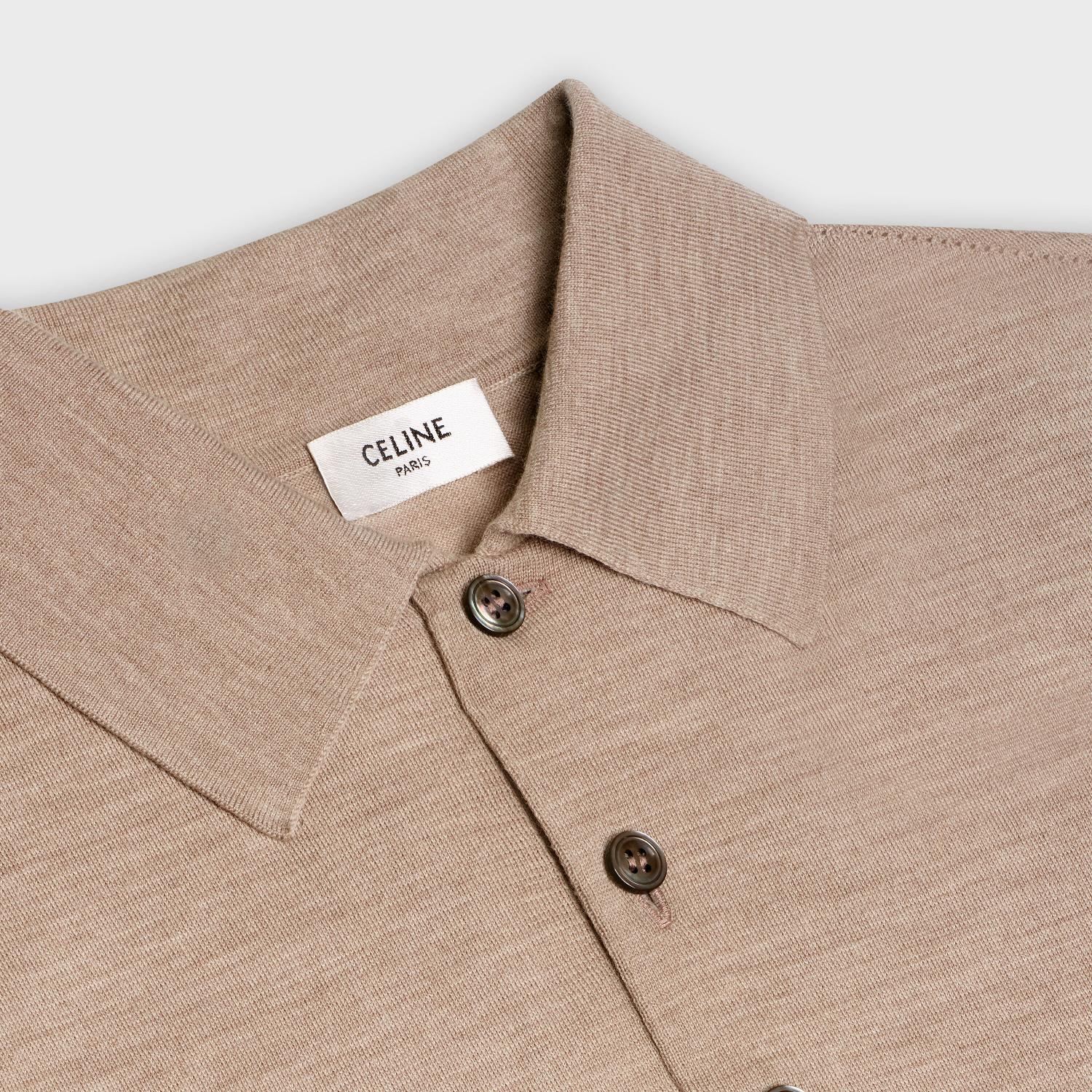celine 20春夏男士美利奴羊毛短袖polo衫 2a56a395d.