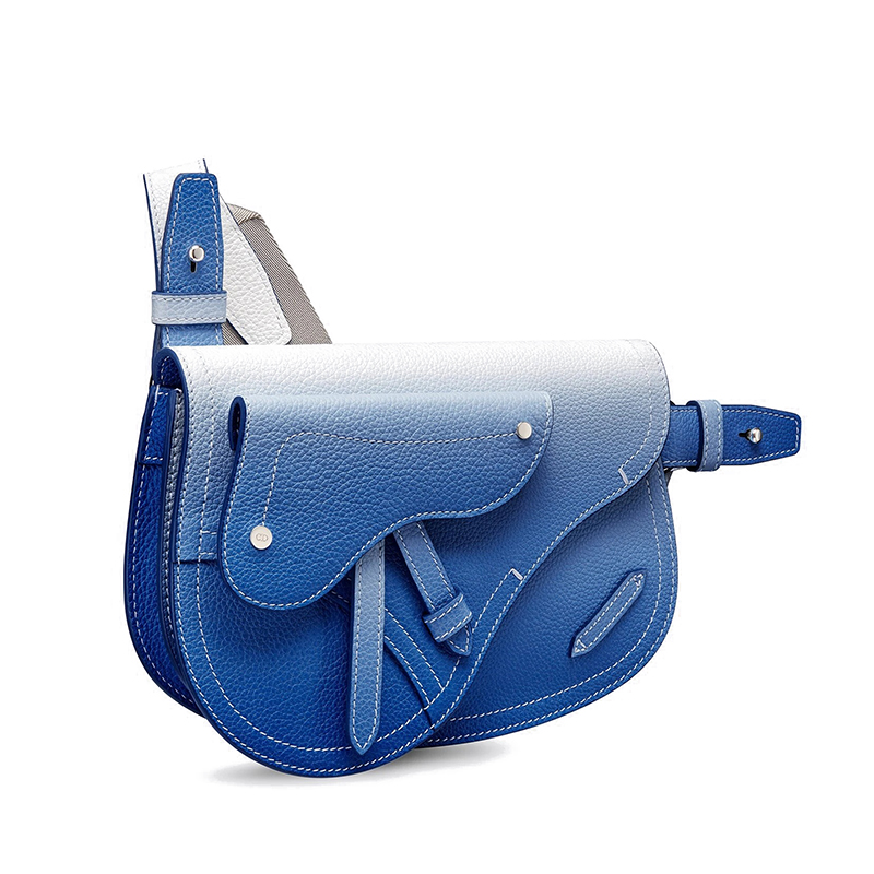 20春夏新款rimowa合作款男士渐变蓝色粒面小牛皮马鞍包 1adpo095ywk_h