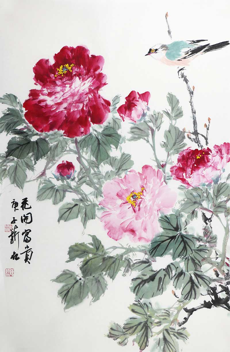 传统水墨单幅作品】订制秒杀/中国美术家协会会员 陈薪名 国画花鸟