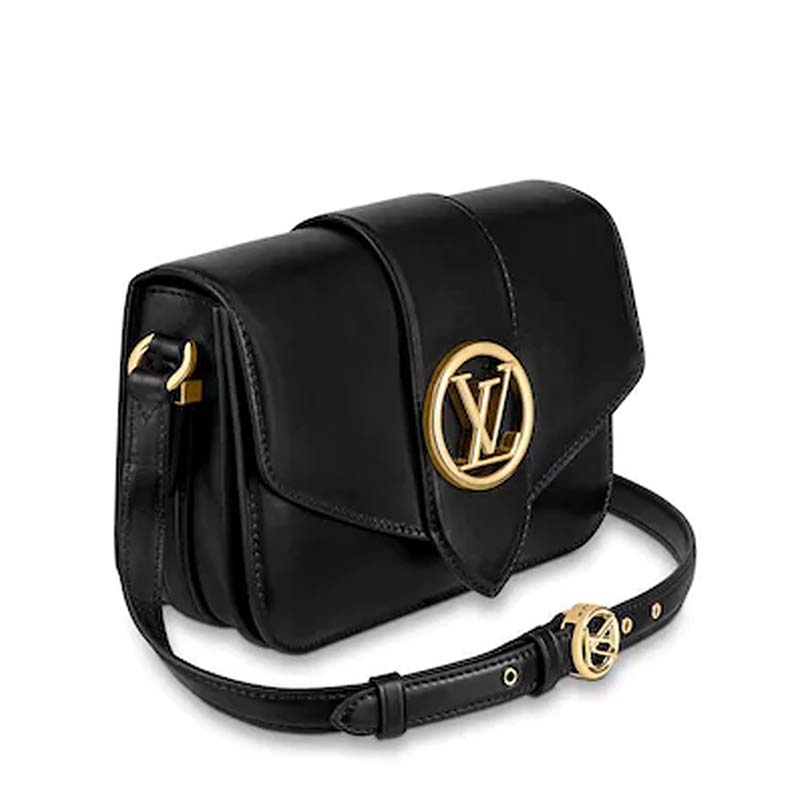 【现货】20春夏新款 louisvuitton/路易威登 lv pont 9 手袋 黑色皮质