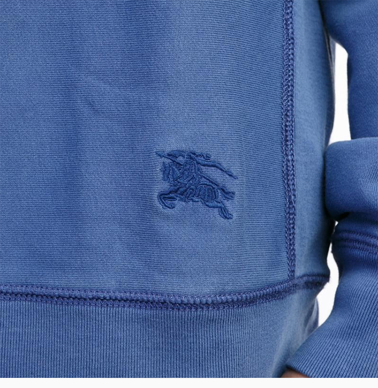 burberry/博柏利 男士纯棉纯色骑士刺绣长袖t恤男卫衣