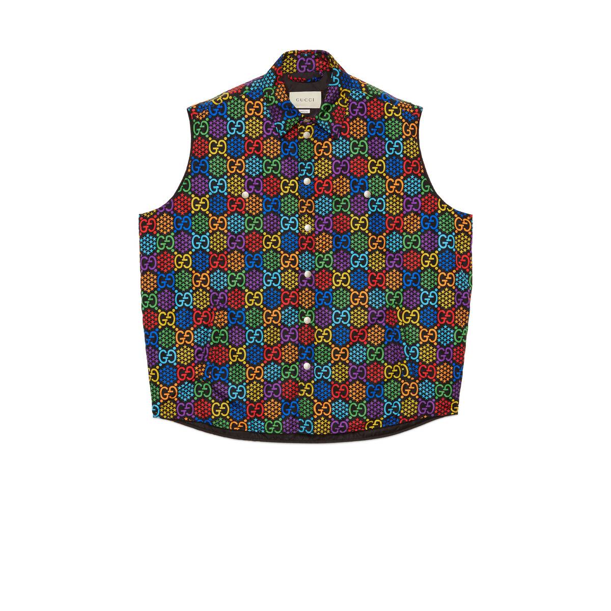 【618特惠】【包邮包税】 gucci 20春夏男士魔幻跳跳糖系列尼龙马甲