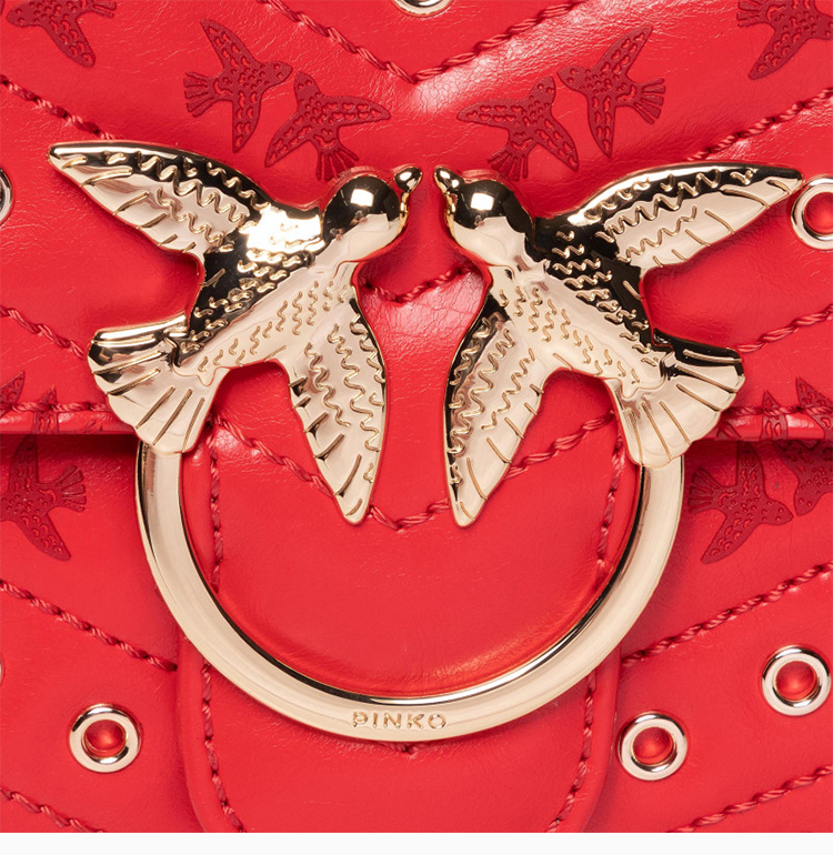 【包税】pinko/品高女士时尚精致logo标志燕子单肩包斜挎包链条包女包