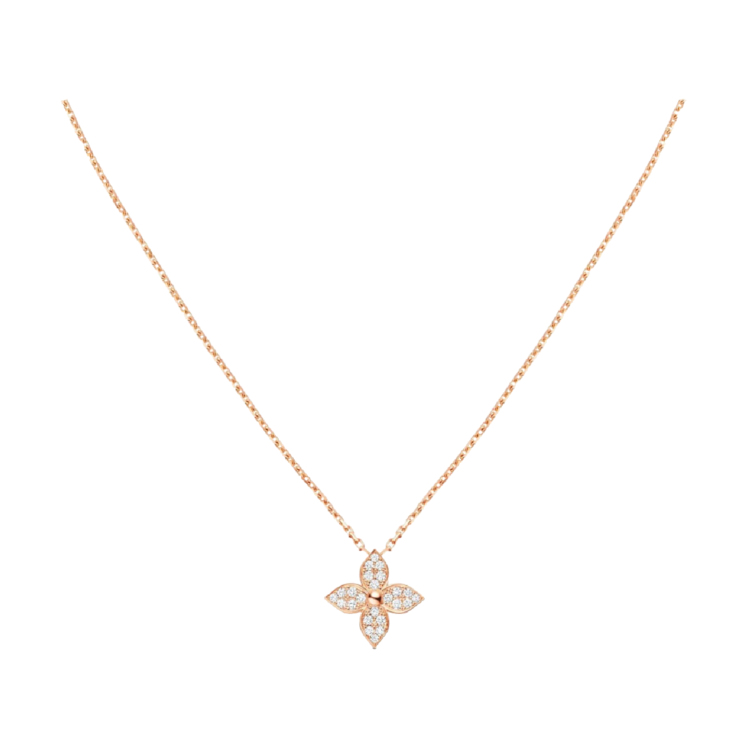 vuitton/路易威登 20春夏女士star blossom 18克拉玫瑰金钻石项链 q9