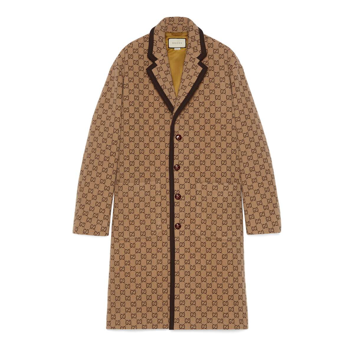 【包邮包税】 gucci 20春夏男士gg羊毛大衣 598710 z8af1 9702