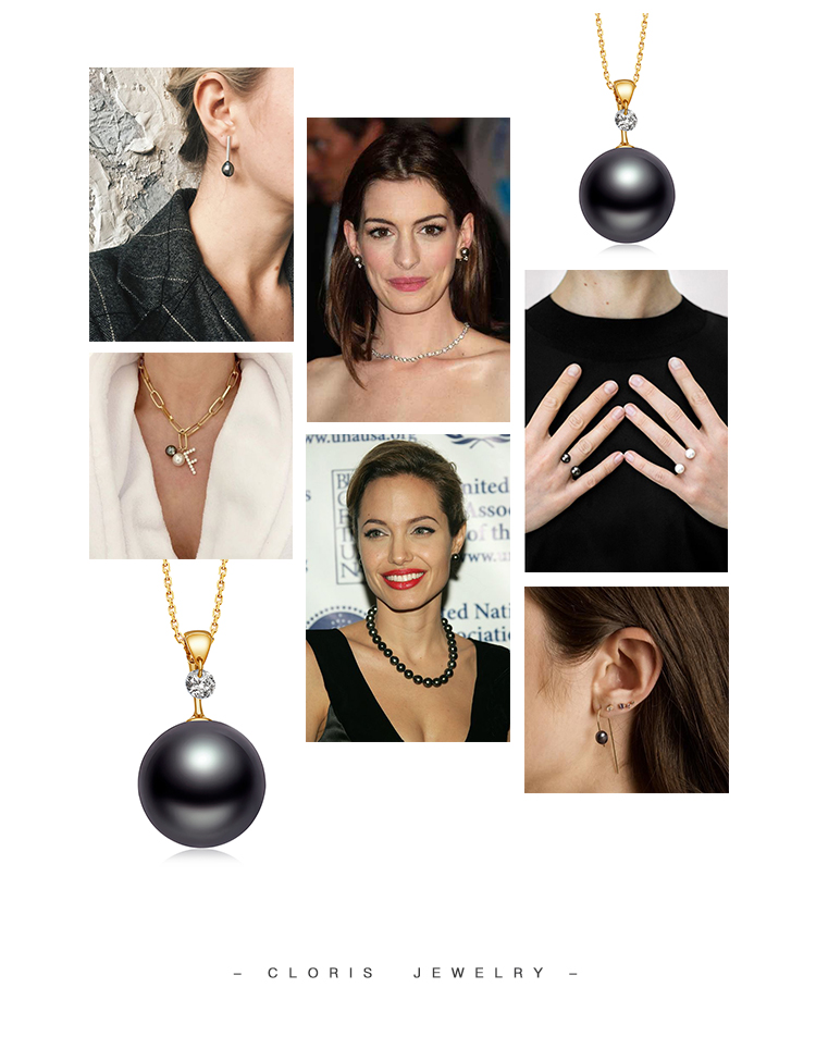 cloris/克劳瑞斯 【爆款】大溪地黑珍珠镶嵌天鹅劲吊坠 10-11mm 首饰