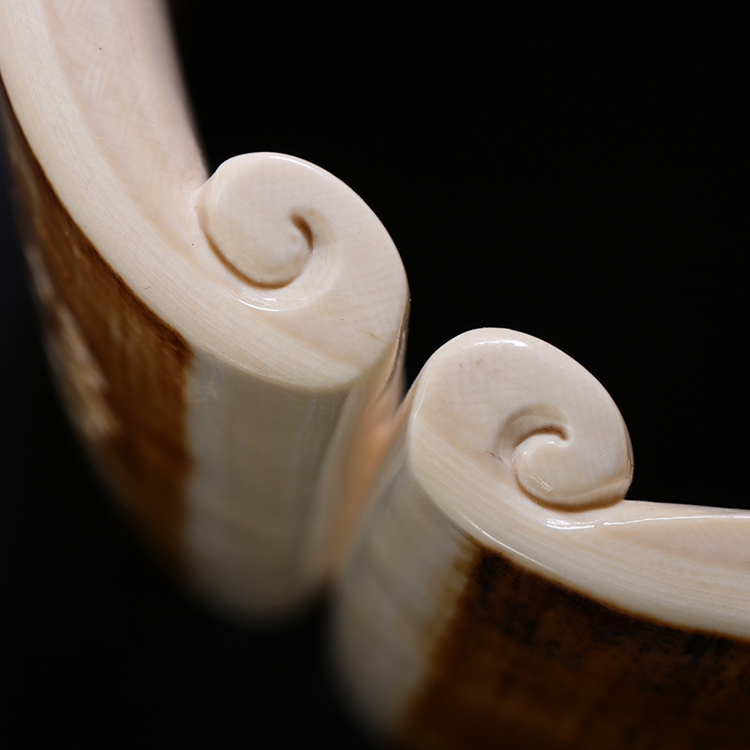 ningcui/凝萃 猛犸象牙手工雕刻荷塘月色家居摆件手把件把玩件重约