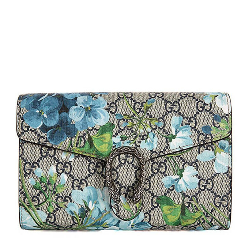gucci/古驰 女士米色花卉印花酒神包单肩包 401231ku2an8487