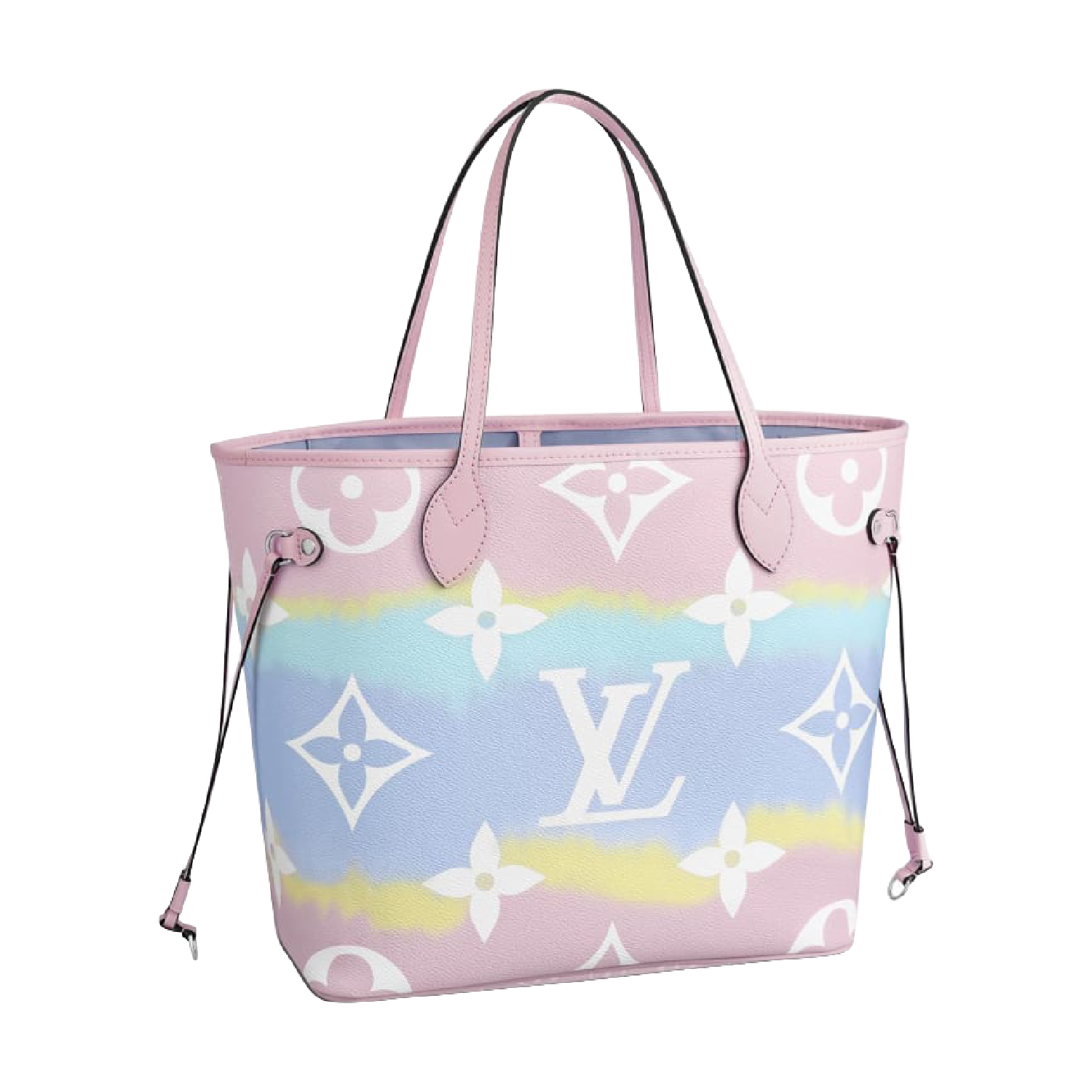 com 这款neverfull mm手提袋来自lv escale胶囊,采用夏季外观,采用