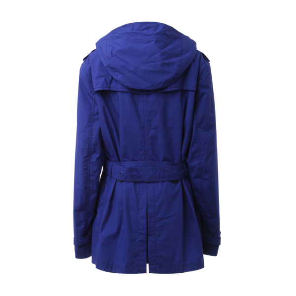 纯棉蓝色连帽男士风衣(附腰带)男士外套 大衣 夹克 burberry/博柏利