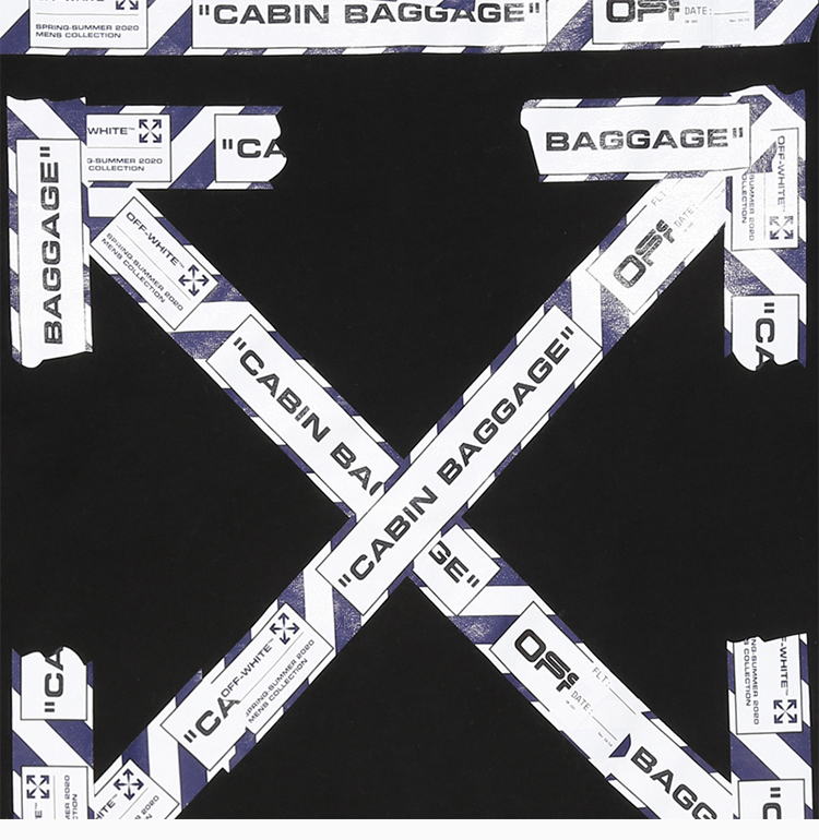 off-white/off-white 男士黑色棉质经典箭头图案短袖t恤 omaa038s