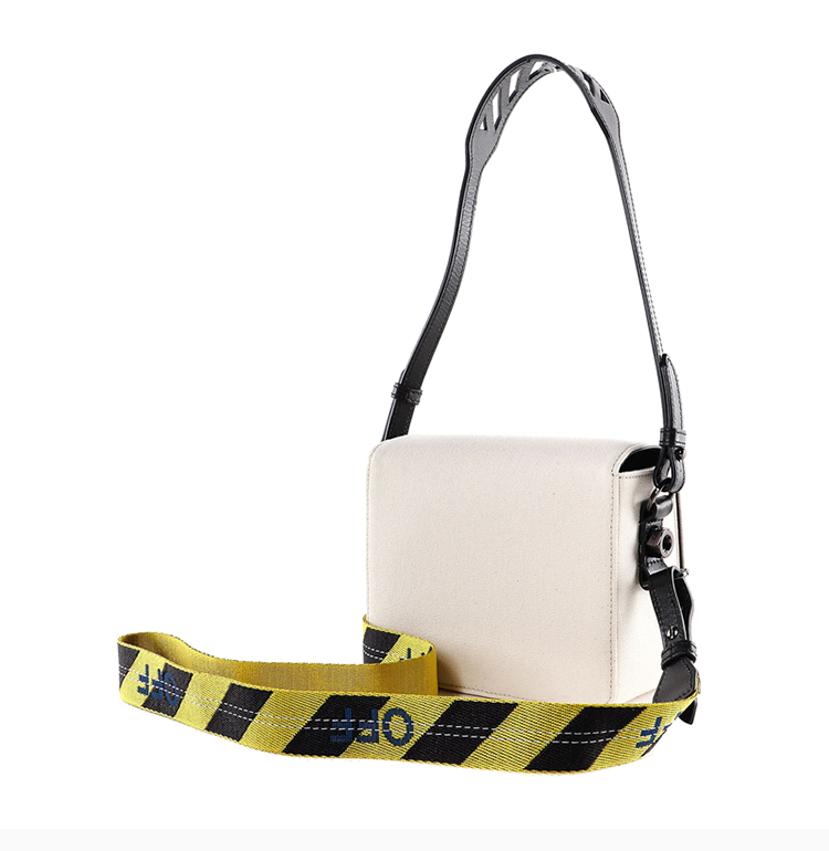 off-white/off-white 女士米白色logo字母印花图案斜挎包单肩包