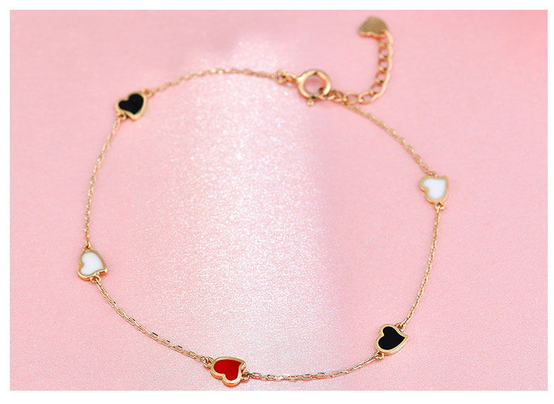 daisy fellowes/黛西法罗 女士18k金心形轻奢时尚百搭手链