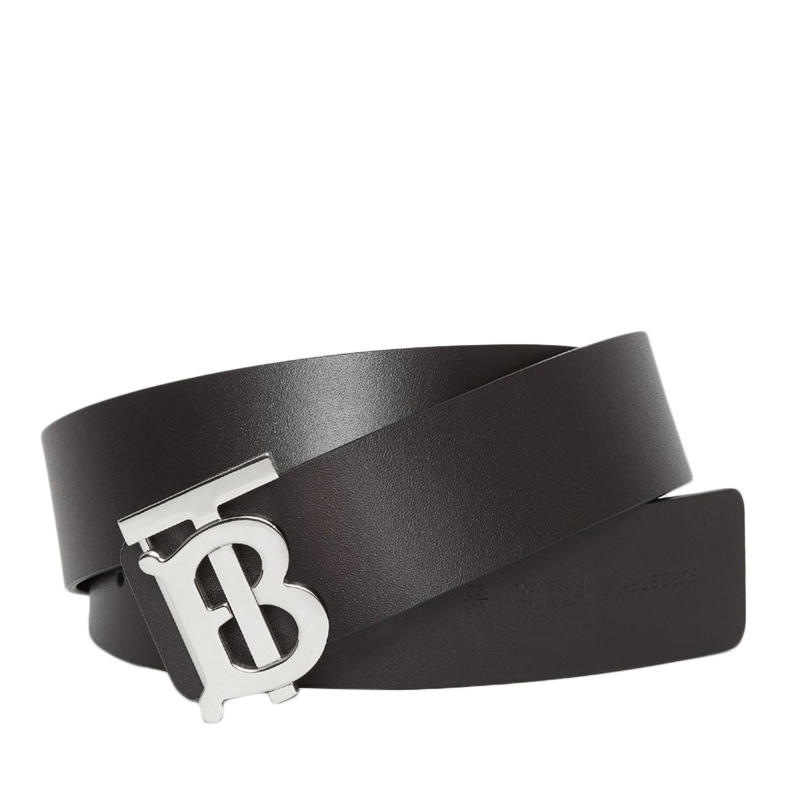 burberry/博柏利 男士黑色皮革两面用bt板扣皮带 8009812-185#200513