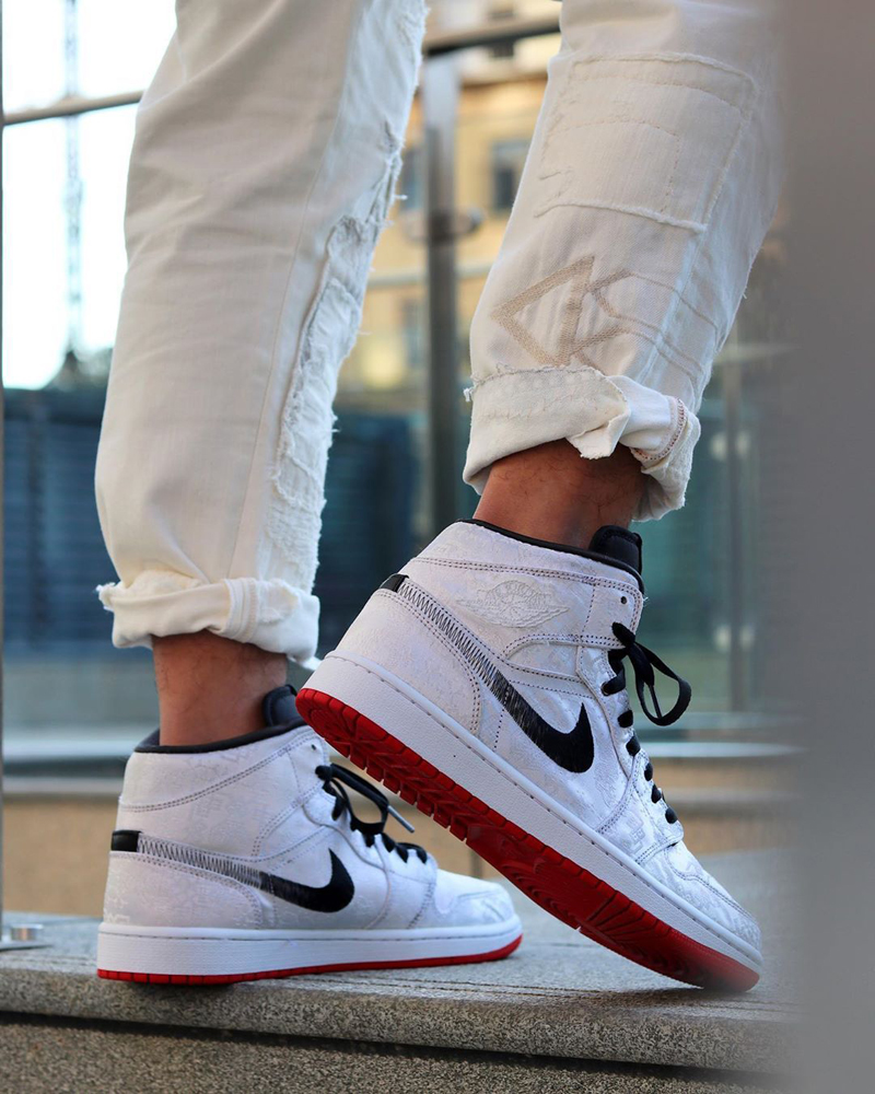 air jordan1 mid clot aj1 陈冠希联名 白丝绸 cu2804-100