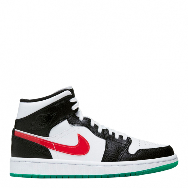 air jordan 1 mid wmns aj1 红黄 鸳鸯 彩钩 中帮 bq6472-063(男生