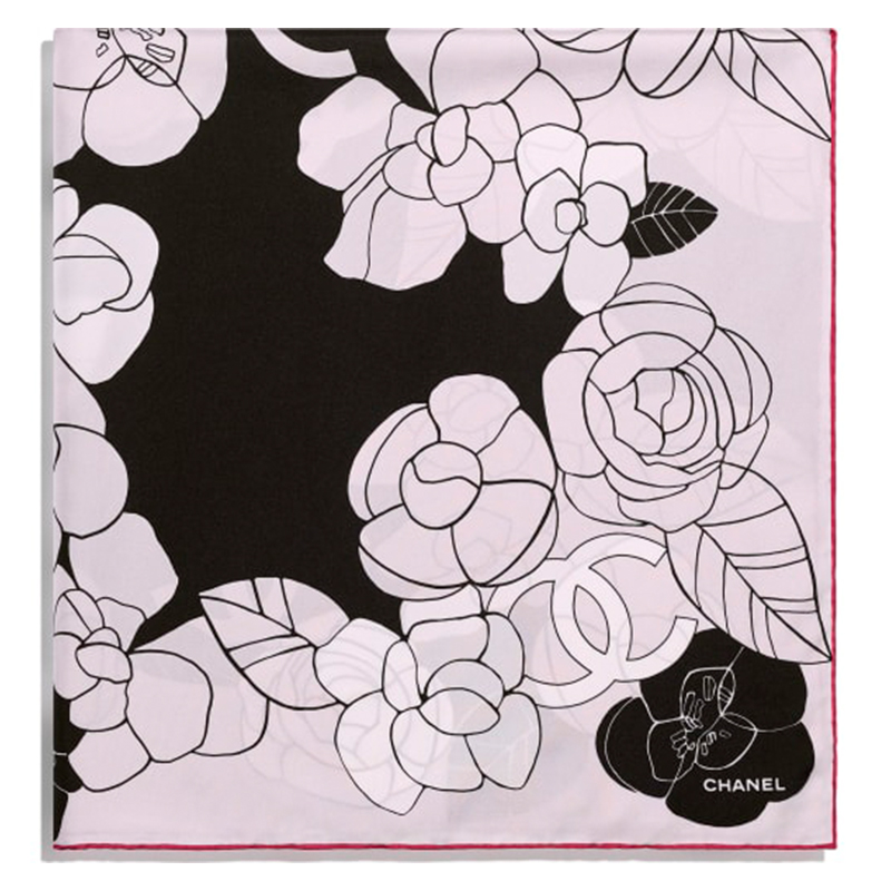 【CHANEL香奈儿 丝巾】CHANEL/香奈儿 经典山茶花丝巾logo真丝发带方巾AA6793 B02986 N6880【预计45天发货 ...