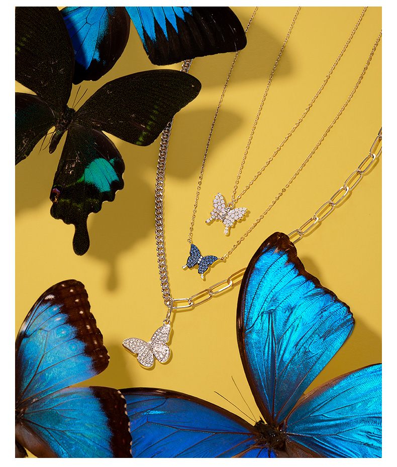 hefang jewelry/何方珠宝蝴蝶小姐系列 蝴蝶锁骨链