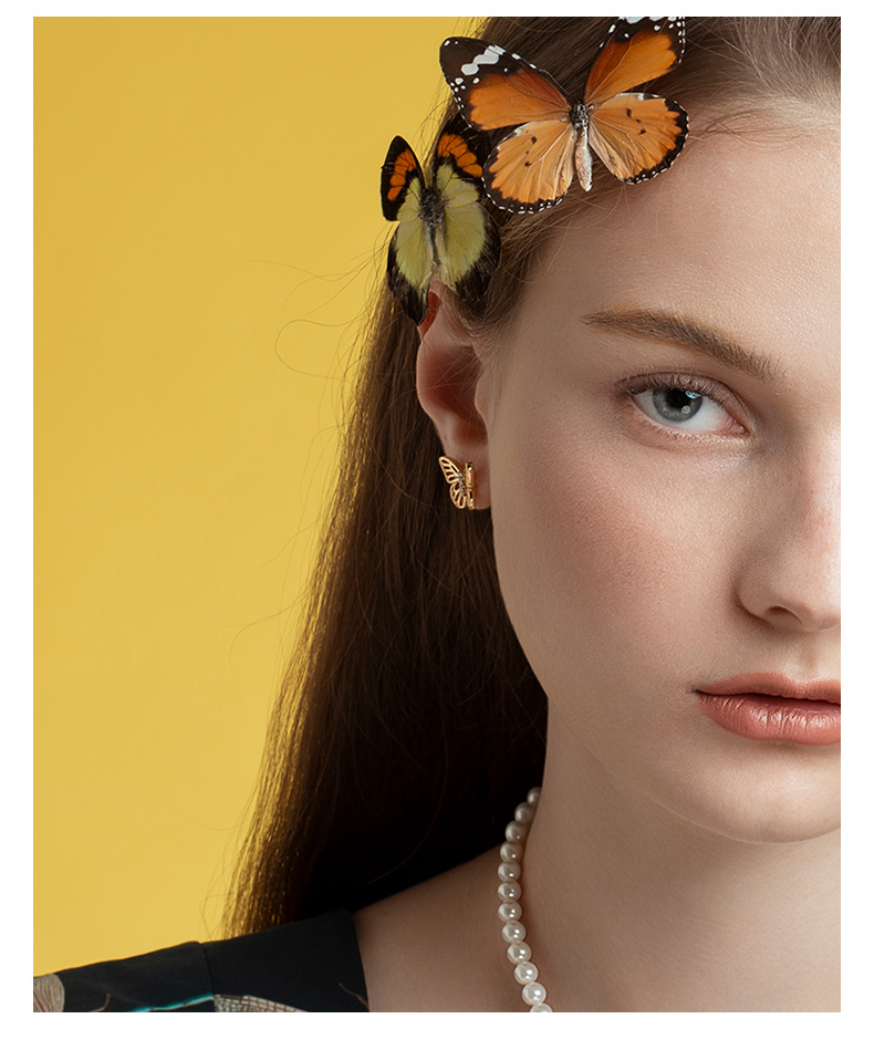 hefang jewelry/何方珠宝蝴蝶小姐系列 蝴蝶小姐耳钉