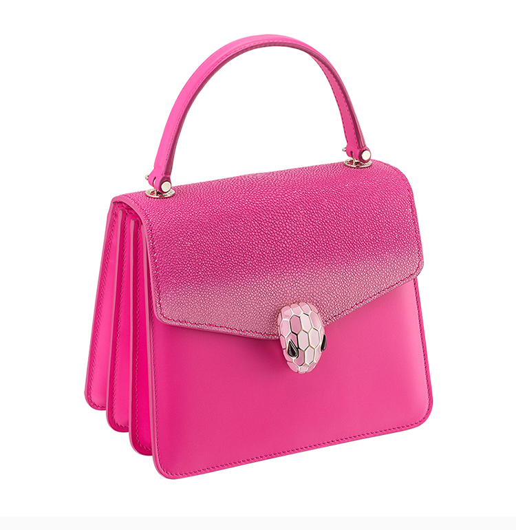 【包邮包税】bvlgari 宝格丽 serpenti forever系列 女士粉色蛇头扣