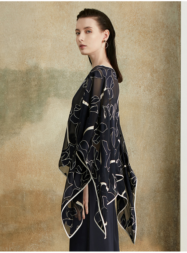 hui/卉 女士短袖衬衫20春夏新品电光蓝色两件套真丝上衣