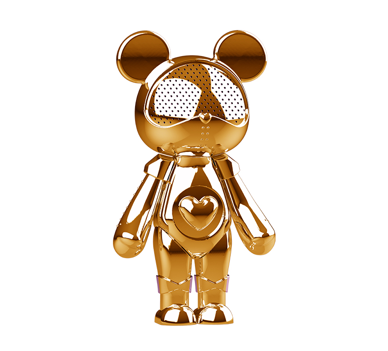 星际熊电镀摆件套装725mm创意礼品家居摆设玩具公仔人偶手办音箱