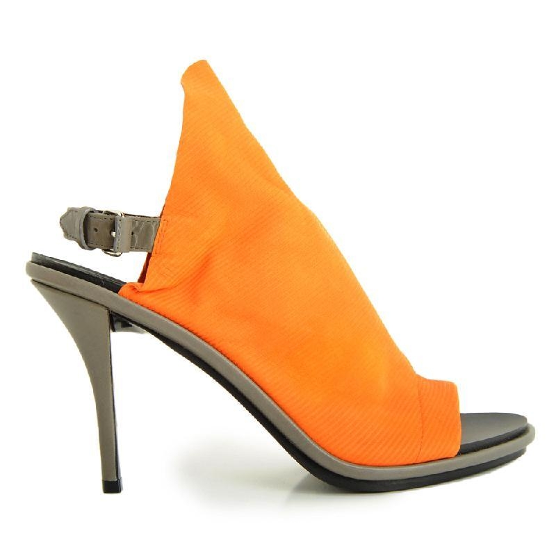 balenciaga/巴黎世家 女鞋 女士橙色皮质高跟鞋高跟凉鞋