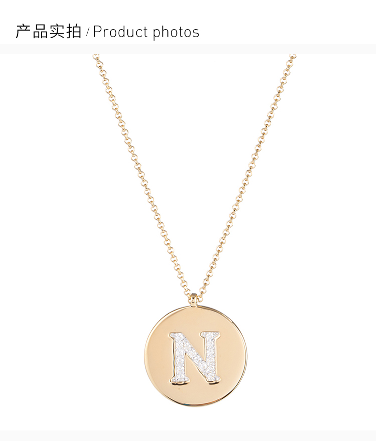apm monaco/apm monaco 女士金色字母项链锁骨链