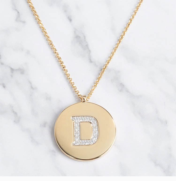 apm monaco/apm monaco 女士金色字母项链锁骨链