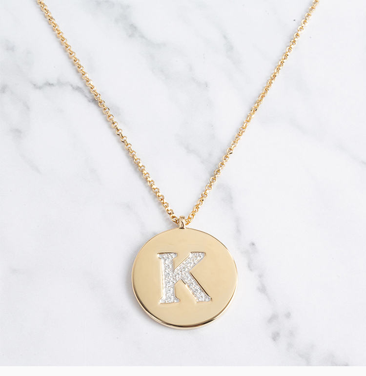 apm monaco/apm monaco 女士金色字母项链锁骨链