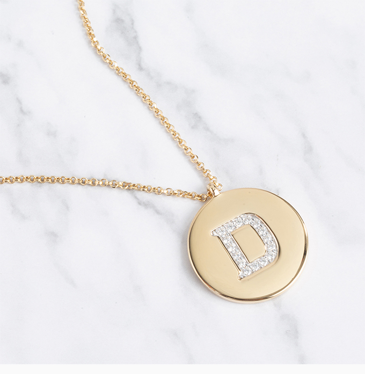 apm monaco/apm monaco 女士金色字母项链锁骨链