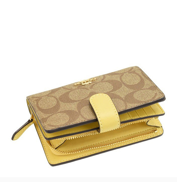 【包税】coach/蔻驰【20春夏新款】女士时尚经典ogo短款两折钱包手拿