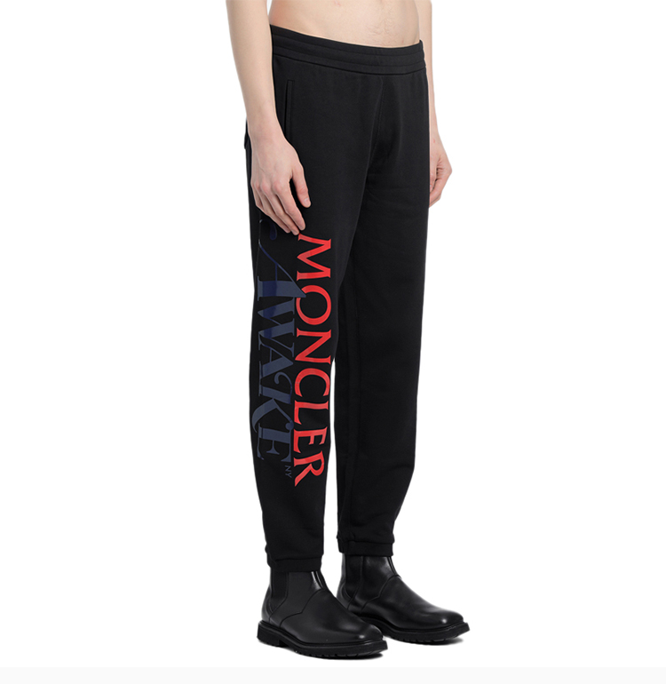 【包邮包税】moncler 蒙口 20春夏 男装 服装 黑色棉质logo徽标慢跑者