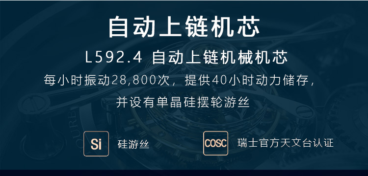 LONGINES/浪琴瑞士手表 开创者系列时尚优雅款自动机械女表 30mm间金盘 L2.321.5.11.7