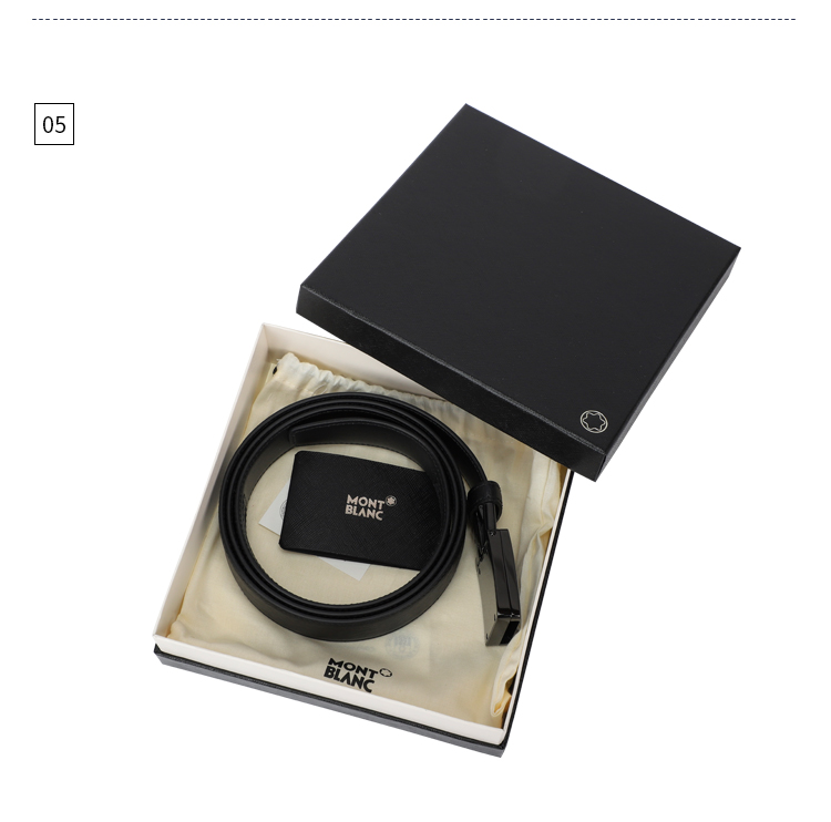 万宝龙 皮带 经典当代系列板扣自动扣腰带成功商务男士 黑色 116705