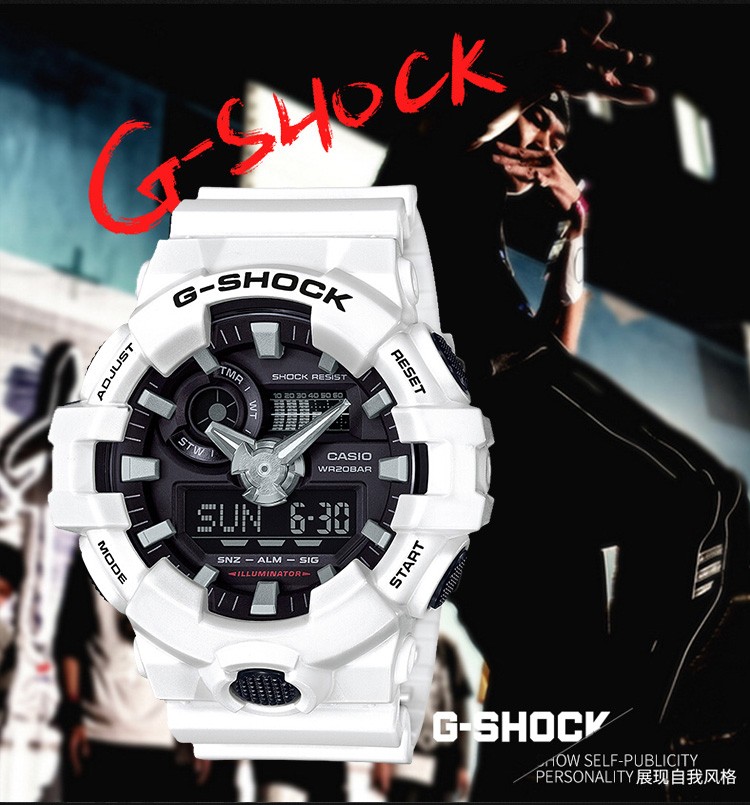 CASIO/卡西欧手表G-SHOCK防震防水多功能潮流经典黑金运动男表时尚腕表黑金