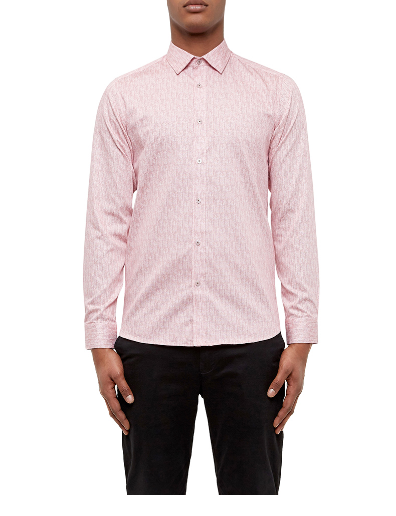 ted baker/ted baker男士长袖衬衫暗纹提花衬衫 135110