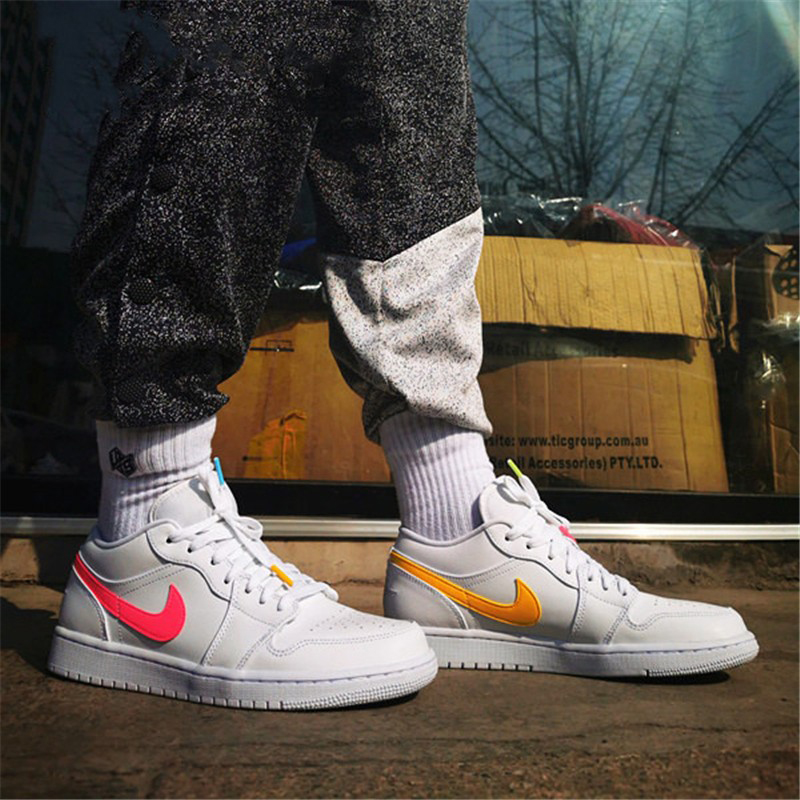 男士板鞋/休闲鞋】nike air jordan 1 low aj1糖果 四色鸳鸯 彩钩