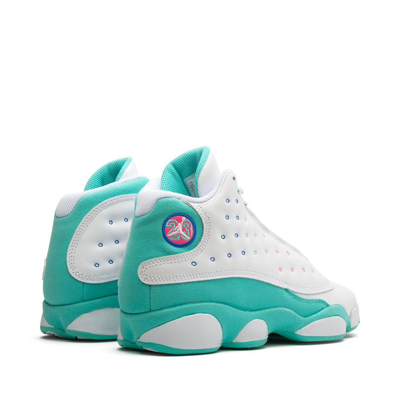 nike/耐克 air jordan 13 女款 aurora gs aj13 白绿彩蛋 休闲运动鞋