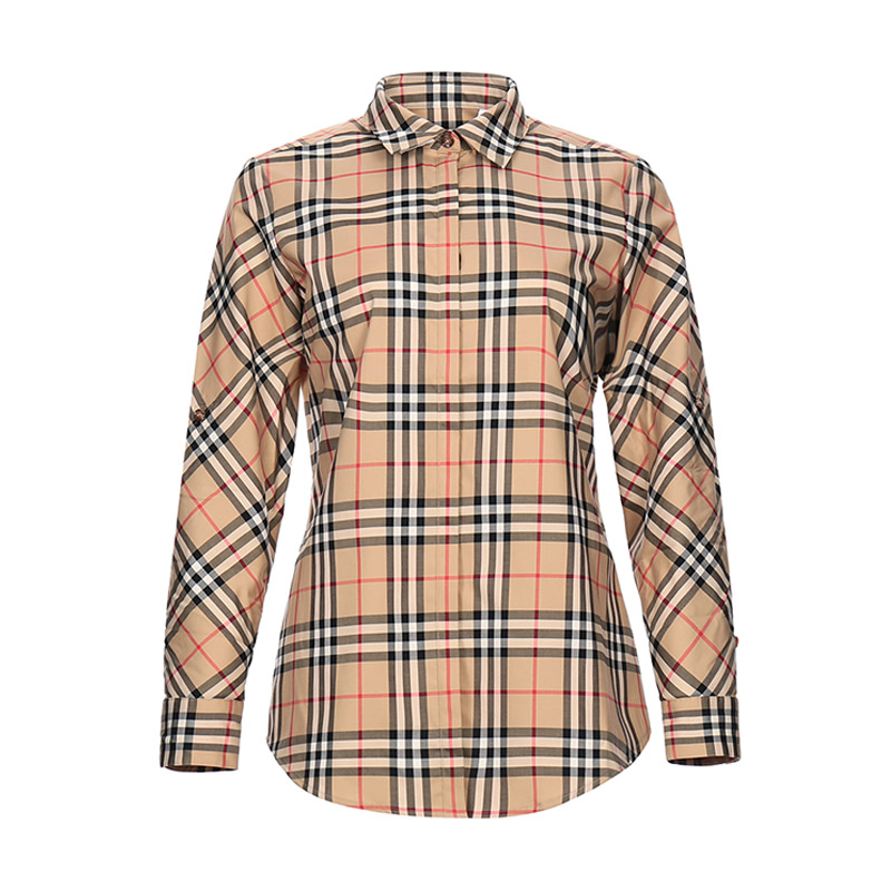 burberry博柏利2020春夏女款棉质长袖衬衫80184751