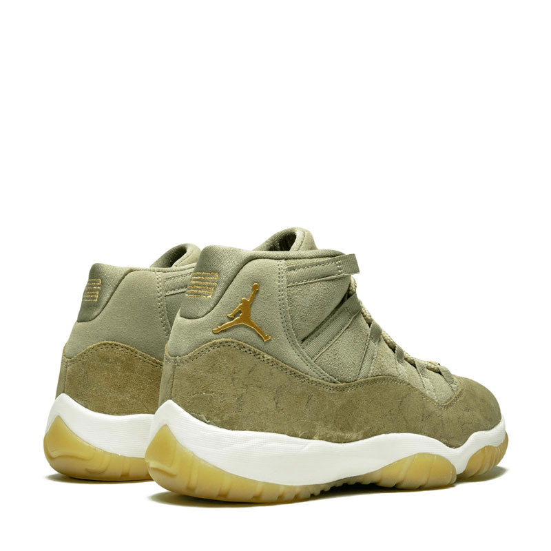 air jordan 11 neutral olive 男女同款 aj11 金丝橄榄 绿棕麂皮 情侣