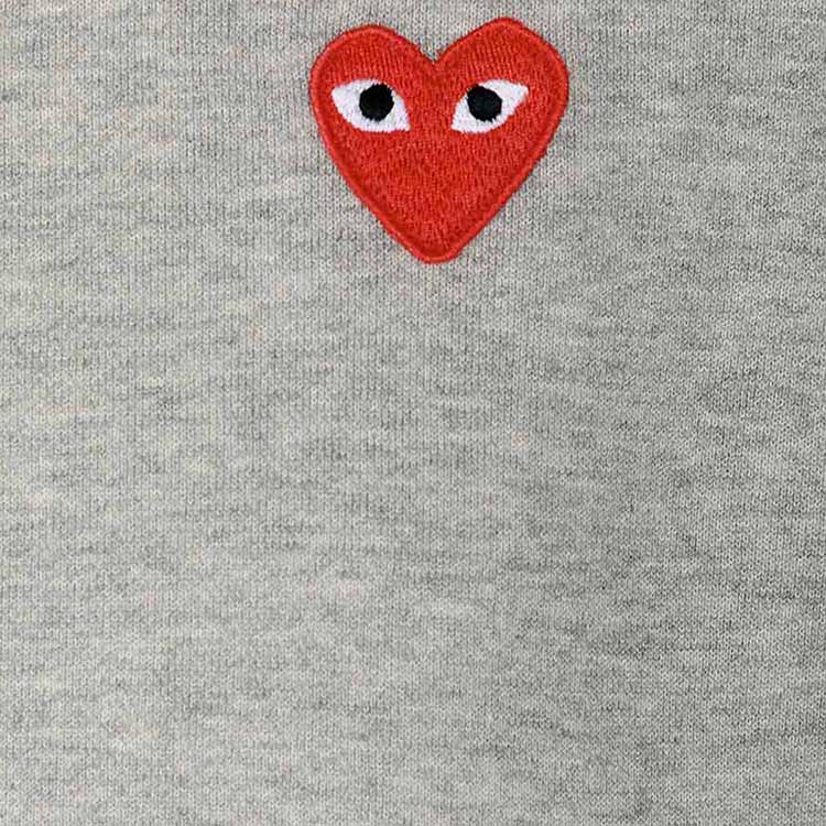 包邮包税【20春夏】comme des garcons/川久保玲 play 灰色 爱心 半高