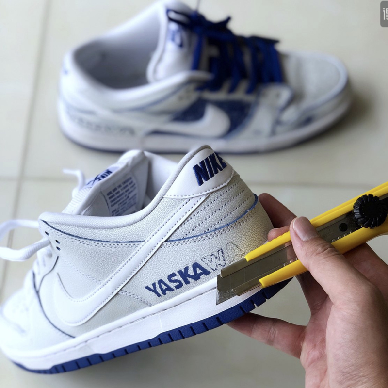 nike耐克 dunk sb low 白蓝刮刮乐爆裂纹冰青花瓷耐克板鞋 cj6884-100